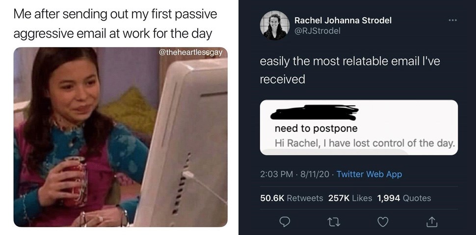 Me after being passive aggressive